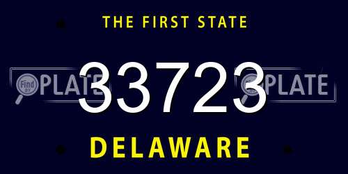 33723 Delaware License Plate