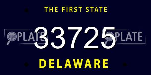 33725 Delaware License Plate