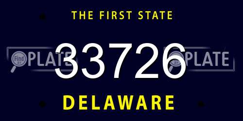 33726 Delaware License Plate