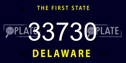 33730 Delaware License Plate
