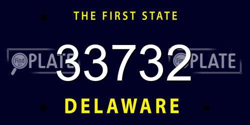 33732 Delaware License Plate