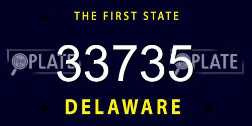 33735 Delaware License Plate