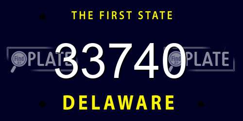 33740 Delaware License Plate
