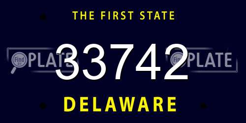 33742 Delaware License Plate