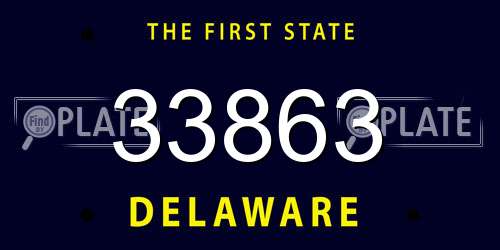 33863 Delaware License Plate