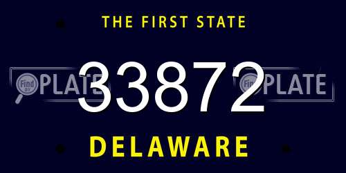 33872 Delaware License Plate