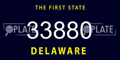 33880 Delaware License Plate