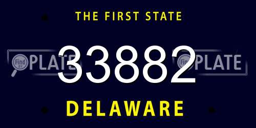 33882 Delaware License Plate