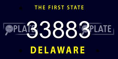 33883 Delaware License Plate