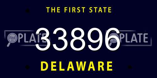 33896 Delaware License Plate