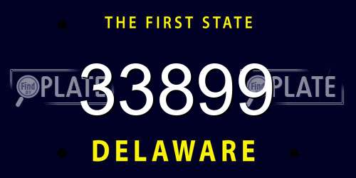 33899 Delaware License Plate