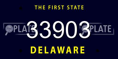 33903 Delaware License Plate