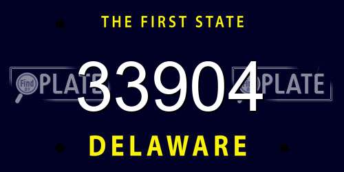 33904 Delaware License Plate