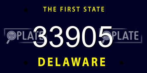 33905 Delaware License Plate