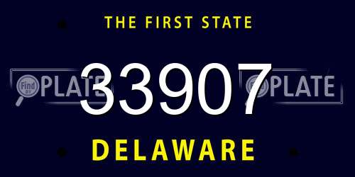 33907 Delaware License Plate