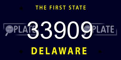 33909 Delaware License Plate