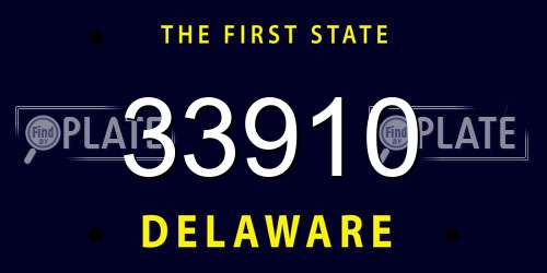 33910 Delaware License Plate