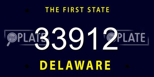 33912 Delaware License Plate