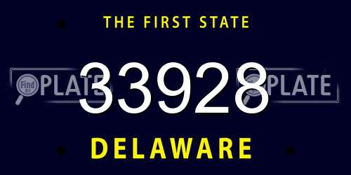 33928 Delaware License Plate