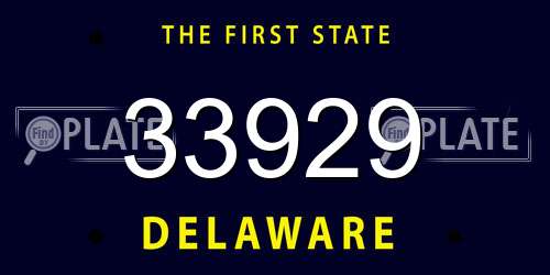 33929 Delaware License Plate