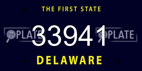 33941 Delaware License Plate