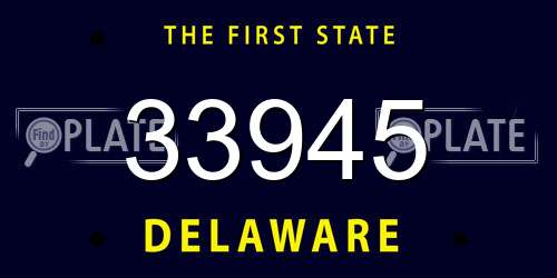 33945 Delaware License Plate