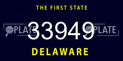 33949 Delaware License Plate