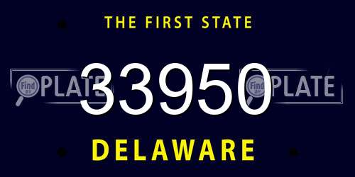 33950 Delaware License Plate