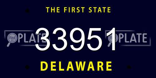 33951 Delaware License Plate