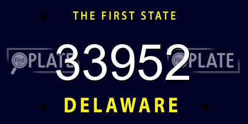 33952 Delaware License Plate