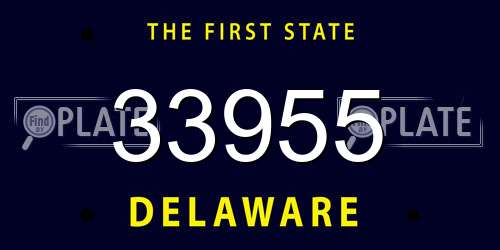 33955 Delaware License Plate