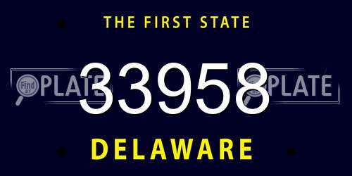 33958 Delaware License Plate