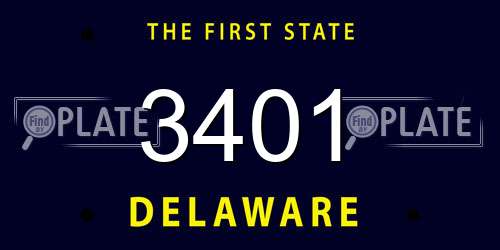 3401 Delaware License Plate