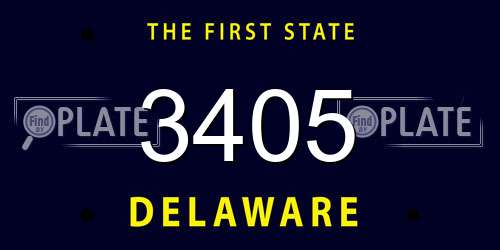 3405 Delaware License Plate