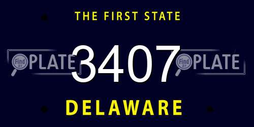 3407 Delaware License Plate