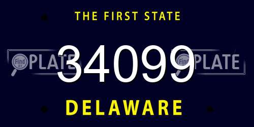 34099 Delaware License Plate