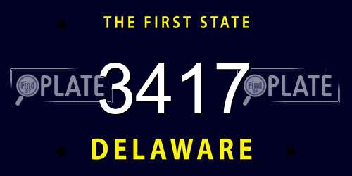 3417 Delaware License Plate