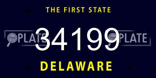 34199 Delaware License Plate