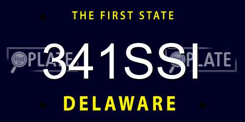 341SSI Delaware License Plate