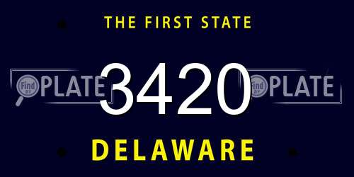3420 Delaware License Plate