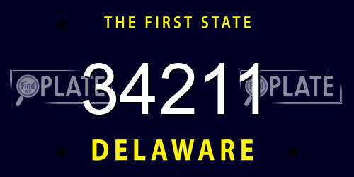 34211 Delaware License Plate