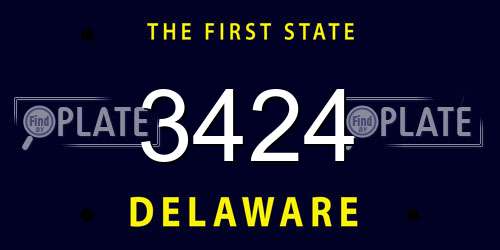 3424 Delaware License Plate
