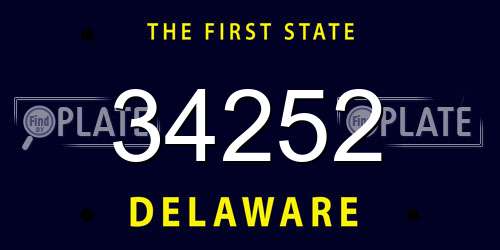 34252 Delaware License Plate