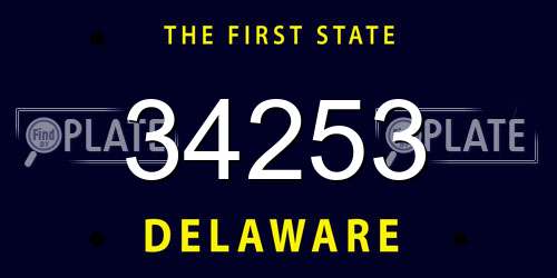 34253 Delaware License Plate
