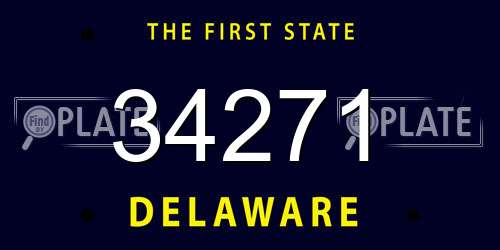 34271 Delaware License Plate