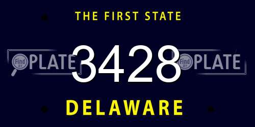 3428 Delaware License Plate