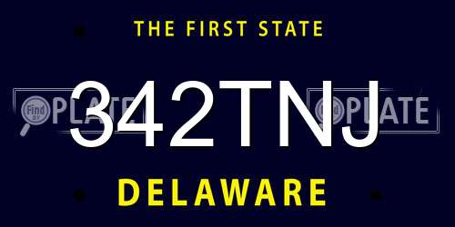 342TNJ Delaware License Plate