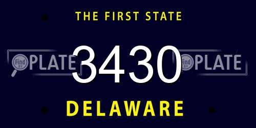 3430 Delaware License Plate