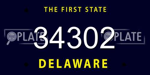 34302 Delaware License Plate