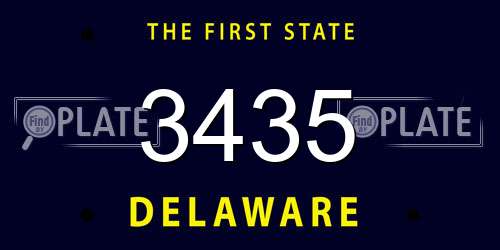 3435 Delaware License Plate